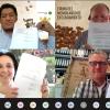 Partnerschaft uber 10 600 Kilometer Entfernung: Die drei Verwaltungsstellenleiter/-Innen des UNESCO-Biospharenreservats Rhon Ulrike Schade (Thuringen), Michael Geier (Bayern, oben rechts) und Torsten Raab (Hessen, unten rechts) sowie Juan Carlos La Torre (BIOAY, Peru, oben links) haben in einer Videokonferenz die Vereinbarung unterzeichnet. Partnerschaft uber 10 600 Kilometer Entfernung: Die drei Verwaltungsstellenleiter/-Innen des UNESCO-Biospharenreservats Rhon Ulrike Schade (Thuringen), Michael Geier (Bayern, oben rechts) und Torsten Raab (Hessen, unten rechts) sowie Juan Carlos La Torre (BIOAY, Peru, oben links) haben in einer Videokonferenz die Vereinbarung unterzeichnet.