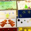 Kinder basteln Weihnachtskarten für die Seniorinnen und Senioren