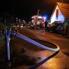 Der Hydrant auf der Straße wurde angezapft.
