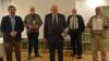 Mit einem Fuhrmann und einer Dankesurkunde verabschiedete Frammersbachs Bürgermeister Christian Holzemer die ausgeschiedenen Gemeinderäte Peter Fleischmann (von links), Günter Krimm, Johannes E. Gebauer und Peter Kißner.