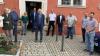 Die Teilnehmer  (von links): Priorin Ursula Buske (CCR), Georg Appold (Bauhof),  Linda Schlereth (ILE-Managerin), Bürgermeister Burkhard Klein, Auditor „Hochwasser-Papst“ Reinhard Vogt, Co-Auditor Norbert Schneider, Herr Wuerl (Hospitant, Ing.-Büro), Gerhard Schilling (LKW GmbH), Alex Eppinger (WWA) und Max Wunderle (Ing.-Büro Röschert).