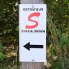 Das rote "S" weist auf die Extratour hin. Die Beschilderung ist vorbildlich. Das rote "S" weist auf die Extratour hin. Die Beschilderung ist vorbildlich.