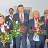 Von links: Vorstandsmitglied Michael Rendl, Marianne Seufert, Armin Seebauer als Stellvertreter des Bereichsleiters Personal, Gerhard Appel, Andrea Büttner, Armin Stärker (Leiter des Bereichs Marktservice Passiv) und der Vorstandsvorsitzende Roland Friedrich.
