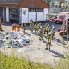 Die Haßfurter Feuerwehr bekam am Donnerstag einen Einsatz direkt vor die Tür geliefert.