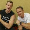 "Bonner Jung": Florian Koch (links) mit Baskets-Physiotherapeut Ronny Frank. "Bonner Jung": Florian Koch (links) mit Baskets-Physiotherapeut Ronny Frank.