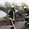 Die Feuerwehr Gerolzhofen musste an Heiligabend einen Brand auf der Kompostanlage ablöschen.