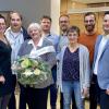 Bei der Weihnachtsfeier im IB-Federlein wurden langjährige Mitarbeiter geehrt und gefeiert (von links): Dieter Federlein, Daniela Erb (25 Jahre), Manfred Feustel (35 Jahre), Gerlinde Büttner (36 Jahre), Horst May (15 Jahre), Matthias Heuring (20 Jahre), Bettina Eisenbrand (25 Jahre), Stefan Schneider (10 Jahre), Stefan Federlein und Petra Federlein.