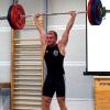 Julian Seuffert beim Stoßen von 126 Kilogramm.