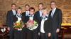 Die Jubilare der Volksbank Raiffeisenbank waren zu einer Feierstunde geladen. Von links: Michael Reif (stellvertretender Vorstandsvorsitzender), Beatrix Statt, Oliver Stadler, Elke Ehrhardt, Frank Glinka, Birgit Jahn (Betriebsratsvorsitzende) und Markus Merz (Vorstandsvorsitzender).