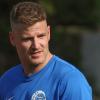 Feierte mit dem VfR Bibergau beim 1:0-Sieg im Kellerduell gegen die DJK Würzburg den ersten Saisonsieg: Dustin Höppner, der zusammen Maximilian Wunder das Spielertrainer-Duo des VfR bildet.