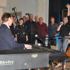 Songpoesie mit Schonunger Spontanchor: (vorne von links) Christoph Reuter, Cristin Claas und Stefan Bormann.