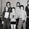 Erinnerung an längst vergangene Tage: Das Foto zeigt die Sieger der dritten Sommeracher Tischtennis-Vereinsmeisterschaft im Jahre 1981 (von links):  Abteilungsleiter Günter Frank, Matthias Kopp , Georg Utz, Norbert Schneider , Dietmar Kraus, Manfred Dinkel (Jugendmeister) und Winfried Kraus (Meister Herren). Repro Winfried Kraus