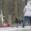 Archivbild vom Unfallort im Gehägsweg am Ortsrand von Hettstadt: Blumen und Kerzen erinnern an den Tod der 26-jährigen Spaziergängerin.