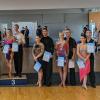 Siegerehrung Hauptgruppe II A Latein: 3. Platz - Sebastian Lambrecht und Irina Becker, 4. Platz - Christian und Annika Mokroß. Siegerehrung Hauptgruppe II A Latein: 3. Platz - Sebastian Lambrecht und Irina Becker, 4. Platz - Christian und Annika Mokroß.