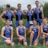 Saisonende für die Würzburger Triathleten (vorne von links) Susanne Meininger, Johanna Lotz, Faye Wagenbrenner, Raphaela Schmitten, (hinten von links) Marcus Wieser, Andreas Lassauer, Andrzej Fuchs und Julius Jähn.