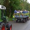 Mit einem Umzug feiern die Winzer die "Letzte Fuhre" in Thüngersheim.