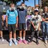 Die Jugendlichen hatten sichtlich Spaß beim Graffiti-Workshop.