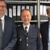 Werner Kiesel (Mitte), Chef der Wachtmeisterei am Amtsgericht Schweinfurt, geht in den Ruhestand. Direktor Thomas Olbermann (rechts) und Geschäftsstellenleiter Josef Seider würdigten seine langjährigen Verdienste. 