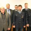 Ehrungen für 50 Jahre und 40 Jahre aktiven Dienst bei der Feuerwehr Martinsheim (von links): Kreisbrandinspektor Patrick Stein, Bürgermeister Rainer Ott, stellvertretender Landrat Robert Finster, Wilfried Mantel (40 Jahre), Hermann Nagler (50 Jahre), Kommandant Thomas Nagler, Frank Nagler (40 Jahre) und stellvertretender Kommandant Michael Nagler.