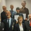Ehrungen gab es bei der BRK-Versammlung Donnersdorf (hinten von links): Zweiter stellvertretender Bereitschaftsleiter Herbert Barthel, Jürgen Grös, Fachdienstleiter TuS Andreas Wambach, stellvertretender Fachdienstleiter TuS Bernd Schmitt und (vorne von links) Bereitschaftsleiter Enrico Cecconi, Erster stellvertretender Bereitschaftsleiter Gerhard Barthel, Sylvia Schmitt und Kreisbereitschaftsleiter Uwe Hand.