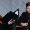 Die Sopranistin Silke Evers aus Würzburg (links) und Burghard Tölke (rechts) mit seiner Violine begeisterten die Zuhörer mit der Missa VI G-Dur des einheimischen Barock-Komponisten Georg Joachim Joseph Hahn.