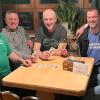 Auf dem Foto von links: 1. Vorsitzender des Schützenvereins Georg Krauß, Gerd Hahner, Michael Eppler, Harald Koch, Michael Krautzberger.