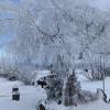 Kein Schnee im Flachland, dafür auf der Wasserkuppe, wie unser Bild vom Dienstag zeigt. 