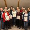 Das Foto zeigt (von links): Reinhold Schwab, Paul Hörner, Manfred Müller, Hildegard Graf, Lothar Müller, Hedi Henke, Michael Müller, Gaby Kohrmann, Jürgen Kohrmann, Hannelore Kohlhepp, Walter Jesberger, Beate Traub, Katrin Jesberger, Nadine Kohrmann, Roswitha Pilz, Dittmar Müller.