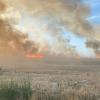 Brand eines Getreidefeldes am Montag, 18. Juli, zwischen Messelhausen und Kützbrunn: Die aktuelle Hitze und Trockenheit birgt eine hohe Gefahr für Brände in Wald und Feld.