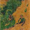 Walter Ophey, Junge im Sandbruch, Öl auf Leinwand, 64,5 x 49,5 cm, Privatbesitz