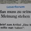 Die Redaktion hat ein Schreiben erreicht.