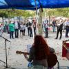 Überschaubar war die Anzahl der Teilnehmer beim Antikriegstag auf dem Georg-Wichtermann-Platz.