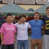 Die Mannschaft vor dem Extrablatt: (von links) Filip Zeljko, Trainer Koji Itagaki, Mizuki Oikawa, Bastian Steger und Kilian Ort. Die Mannschaft vor dem Extrablatt: (von links) Filip Zeljko, Trainer Koji Itagaki, Mizuki Oikawa, Bastian Steger und Kilian Ort.
