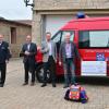Über eine Spende der BGV über 10 000 Euro konnte sich die Feuerwehr Wittighausen freuen (von links): stellvertretender Kommandant Markus Neckermann, Kommandant Herbert Reinhard, Jürgen Knörzer, Raimund Herrmann, Rolf Krepper (alle BGV), Bürgermeister Marcus Wessels und stellvertretender Kommandant Michael Schinnagel. Über eine Spende der BGV über 10 000 Euro konnte sich die Feuerwehr Wittighausen freuen (von links): stellvertretender Kommandant Markus Neckermann, Kommandant Herbert Reinhard, Jürgen Knörzer, Raimund Herrmann, Rolf Krepper (alle BGV), Bürgermeister Marcus Wessels und stellvertretender Kommandant Michael Schinnagel.