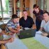 Das Fünfer-Team (von links) Matthias Götzelmann (Sportkreis-Vorsitzender), Dominic Faul (Sportjugend-Vorsitzender), Michael Geidl (Sportkreisjugendreferent), Heike Schultheiß (Vorstandsmitglied) und Uwe Schultheiß (Verantwortlicher Schulen im Sportkreis Tauberbischofsheim).