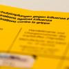 Ein Impfbuch mit den Feldern für die Impfung gegen Influenza (Virusgrippe).  (Symbolbild)