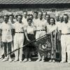 Die Mitglieder des Sportkegelklubs am Rande des Schützenfestzugs 1961. Die Mitglieder des Sportkegelklubs am Rande des Schützenfestzugs 1961.