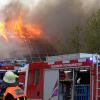 In einem Weingut in Winterhausen schlugen am Mittwochabend Flammen aus dem Dach eines Wirtschaftsgebäudes. 