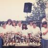 Fahnenweihe beim Sportkegelklub Gerolzhofen im Jahr 1981 zum 60-jährigen Bestehen des Vereins.