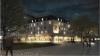 So soll das künftige Hotel am Paradeplatz bei Nacht aussehen: Der Siegerentwurf des Fassadenwettbewerbs kommt vom Büro Geisel Architekten aus Würzburg. Erkennbar sind die großen Fensterfronten im Erdgeschoss zum Paradeplatz hin. 