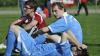 Fabian Rott (von links), Matthias Tratt und Luis Carvalho da Silva sieht man die Enttäuschung nach dem Abstieg des FC Schönau-Wegfurt aus der Bezirksliga an. Fabian Rott (von links), Matthias Tratt und Luis Carvalho da Silva sieht man die Enttäuschung nach dem Abstieg des FC Schönau-Wegfurt aus der Bezirksliga an.
