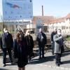 Der Startschuss für die Sanierung des Alten Hafens in Marktsteft fiel mit (von links) stellvertretendem Landrat Robert Finster, MDL Barbara Becker, Baudirektorin Daniela Kircher, Bezrikstagspräsident Erwin Dotzel, Bürgermeister Harald Kopp, Bürgermeister Thomas Reichert und Architekt Friedrich Staib.