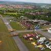 Der Flugplatz auf dem Grasberg aus Pilotensicht.