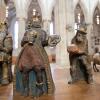 Dagegen richten sich Leserbriefe: Die Figur des Melchior (2.v.r), die mit den anderen Figuren der Heiligen Drei Könige im Ulmer Münster steht, soll mit den anderen Königen aus der Weihnachtskrippe entfernt werden.