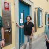 Vor dem Caritas-Beratungshaus: von links Klaus Will, Martina Nowak und Stephanie Roth.