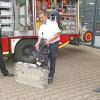 Welche Einsatzfahrzeuge besitzt die Freiwillige Feuerwehr? Wie ist die technische Ausstattung? Über diese und andere Fragen informierte sich Bürgermeister Lukas Braun vor Ort durch Feuerwehrkommandant Jürgen Segeritz und Andreas Buchmann, Leiter des Fachbereichs 3 bei der Stadt Lauda-Königshofen (von links).
