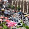 Im Laufe des Jahres finden in der Region Dutzende Feste und Großveranstaltungen statt, wie hier zum Beispiel das Stadtfest mit Oldtimerausstellung im Sommer in der Altstadt von Gerolzhofen. Gilt hier die Bonpflicht an allen Verkaufsständen?