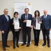 Die drei Kommunen Arnstein, Greußenheim und Marktheidenfeld erhalten über 1,7 Millionen Euro Fördermittel. Von links: Ottmar Porzelt, Karin Kuhn, Franz-Josef Sauer, Helga Schmidt-Neder,  Robert Bromma.