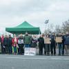 Demo für einen Weihnachtszirkus ohne Tiere in Schweinfurt.