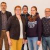 Die evangelische Studentengemeinde Würzburg feiert 70-jähriges Bestehen. Von Links : Ralph Baudisch, Irene Albrecht,Christopher Krieger Elena Häring, Matthäus Wassermann.